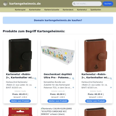 Screenshot kartengeheimnis.de