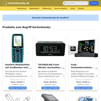 Screenshot kartenhandy.de