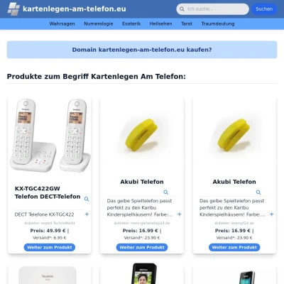 Screenshot kartenlegen-am-telefon.eu