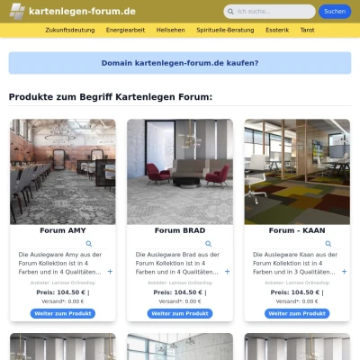 Screenshot kartenlegen-forum.de