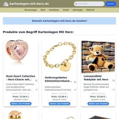 Screenshot kartenlegen-mit-herz.de