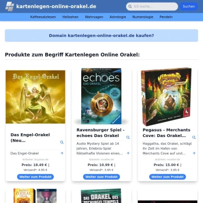 Screenshot kartenlegen-online-orakel.de