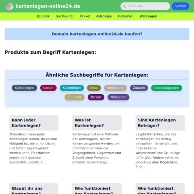 Screenshot kartenlegen-online24.de