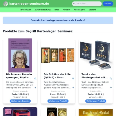 Screenshot kartenlegen-seminare.de