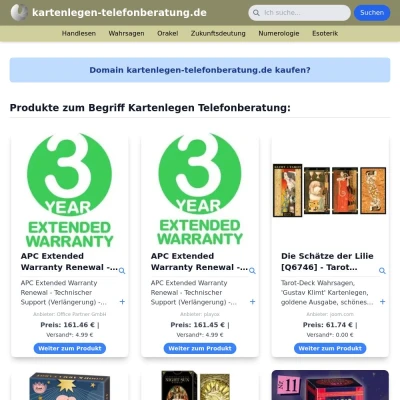 Screenshot kartenlegen-telefonberatung.de