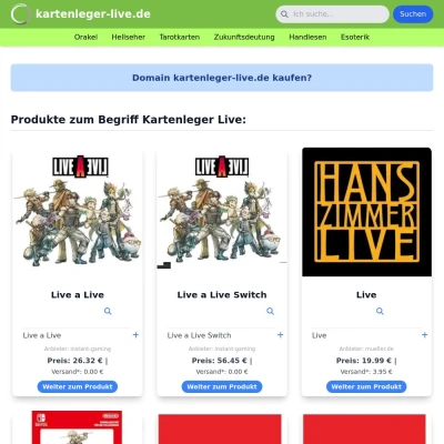 Screenshot kartenleger-live.de