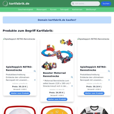 Screenshot kartfabrik.de