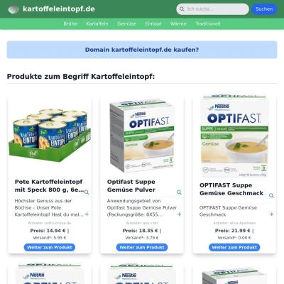 Screenshot kartoffeleintopf.de