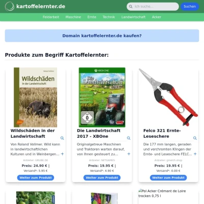 Screenshot kartoffelernter.de