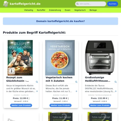 Screenshot kartoffelgericht.de