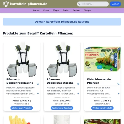 Screenshot kartoffeln-pflanzen.de