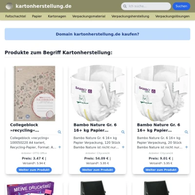 Screenshot kartonherstellung.de