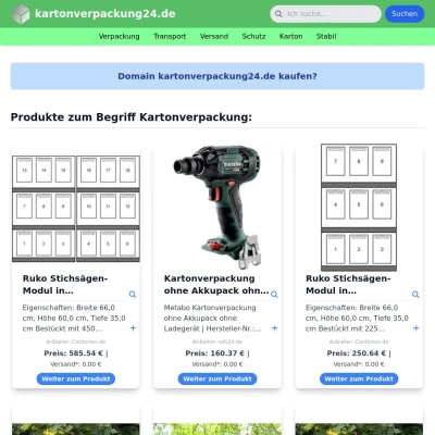 Screenshot kartonverpackung24.de