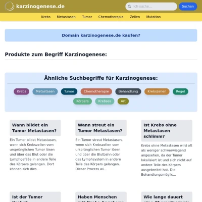 Screenshot karzinogenese.de