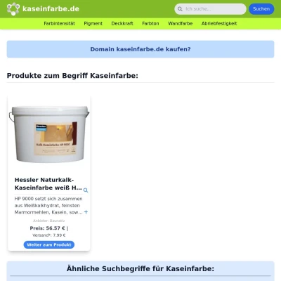 Screenshot kaseinfarbe.de