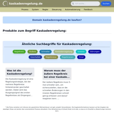 Screenshot kaskadenregelung.de