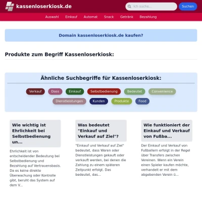 Screenshot kassenloserkiosk.de