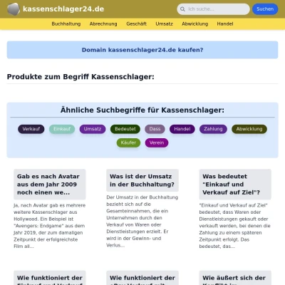 Screenshot kassenschlager24.de