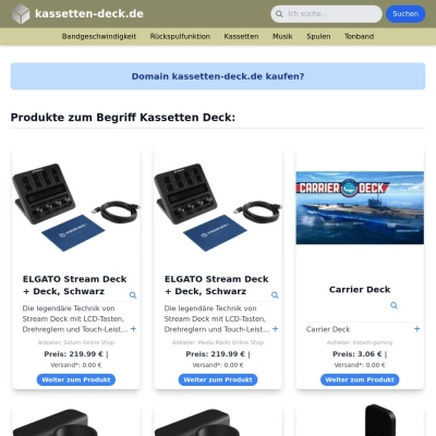 Screenshot kassetten-deck.de