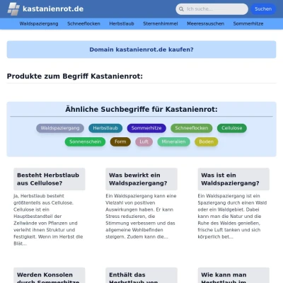 Screenshot kastanienrot.de