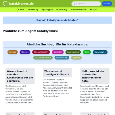 Screenshot kataklysmus.de