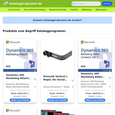 Screenshot katalogprogramm.de