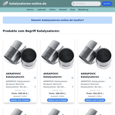 Screenshot katalysatoren-online.de