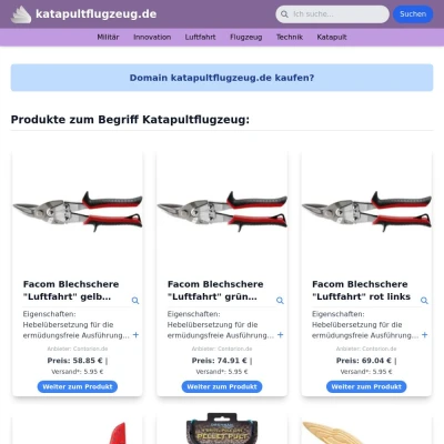 Screenshot katapultflugzeug.de