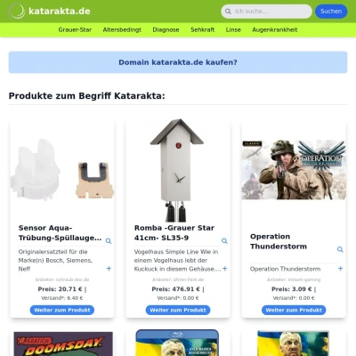 Screenshot katarakta.de