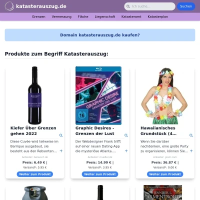 Screenshot katasterauszug.de