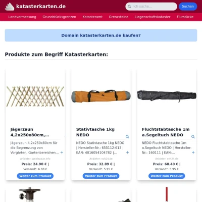 Screenshot katasterkarten.de