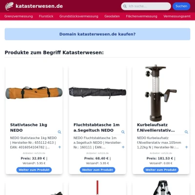 Screenshot katasterwesen.de