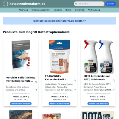 Screenshot katastrophenalarm.de