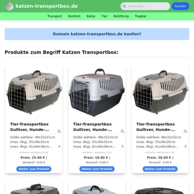 Screenshot katzen-transportbox.de