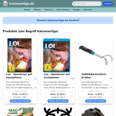 Screenshot katzenartige.de