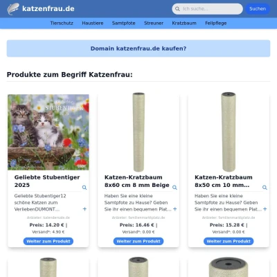 Screenshot katzenfrau.de