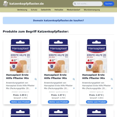 Screenshot katzenkopfpflaster.de