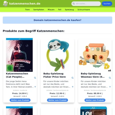 Screenshot katzenmenschen.de