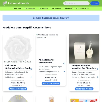 Screenshot katzensilber.de