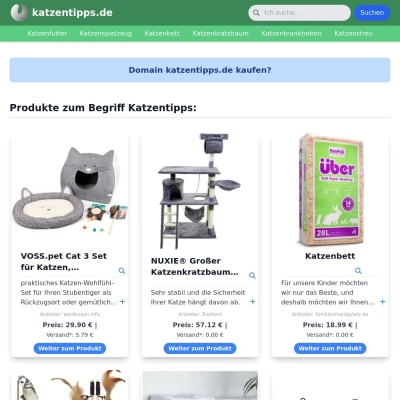 Screenshot katzentipps.de