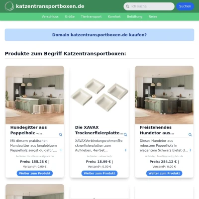 Screenshot katzentransportboxen.de