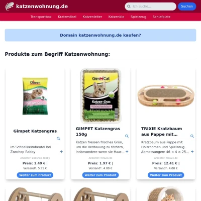 Screenshot katzenwohnung.de