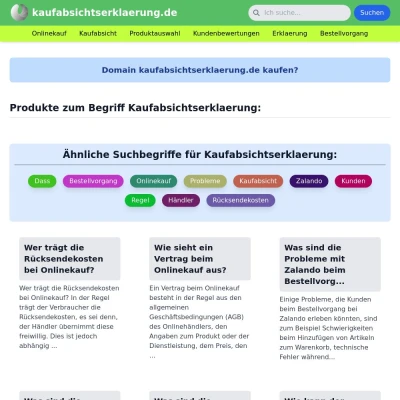 Screenshot kaufabsichtserklaerung.de