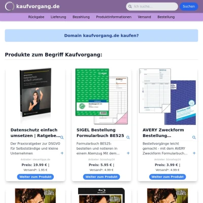 Screenshot kaufvorgang.de