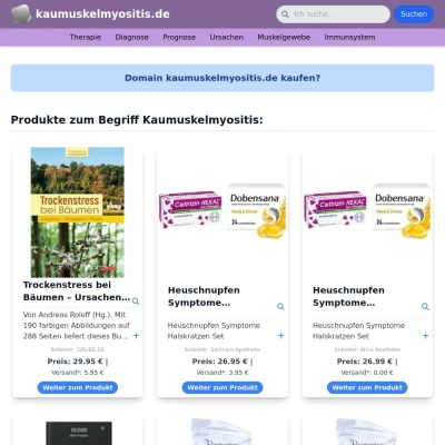 Screenshot kaumuskelmyositis.de