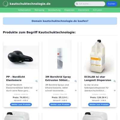 Screenshot kautschuktechnologie.de