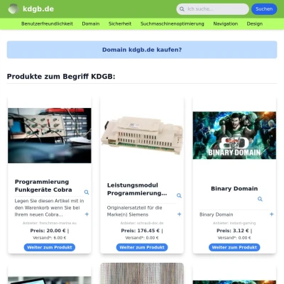 Screenshot kdgb.de