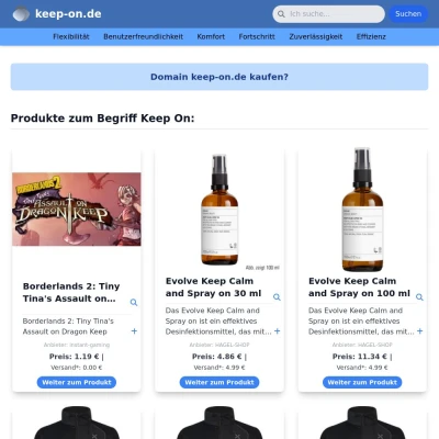 Screenshot keep-on.de