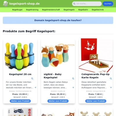 Screenshot kegelsport-shop.de