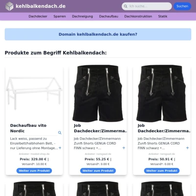 Screenshot kehlbalkendach.de